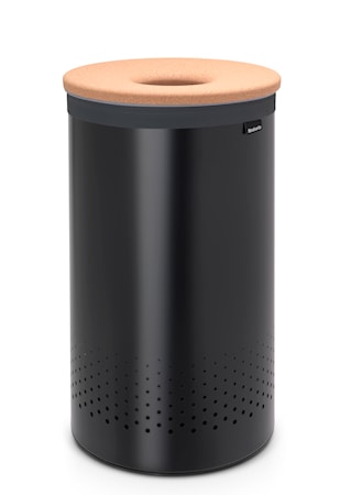 Pyykkikori Korkkikannella 60 L Musta