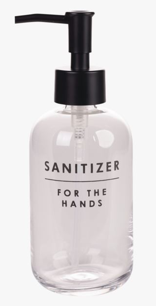 Glas sanatizer annostelija läpikuultava