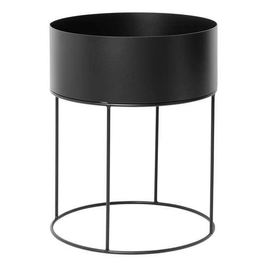 Ferm Living plant box pyöreä musta