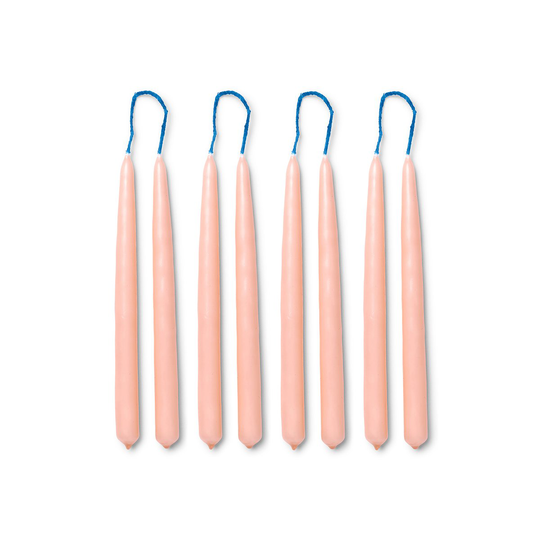 Dipped candles käsintehdyt kynttilät 15 cm 8-pack Blush