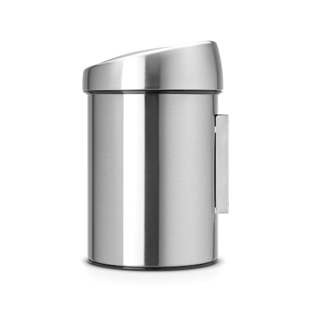 Touch Bin (seinälle), muovinen sisäämpäri 3 L Mattaharjattua terästä