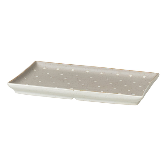 Eli lautanen 17,6x20 cm Matte soft light grey dots