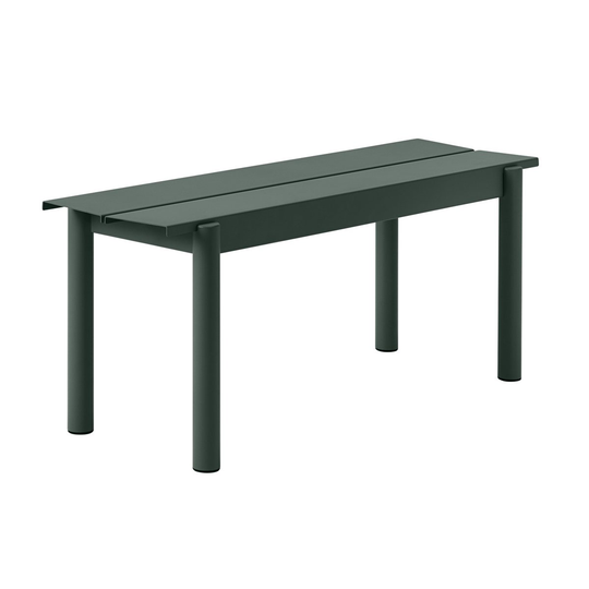 Linear teräspenkki 110 cm Tummanvihreä