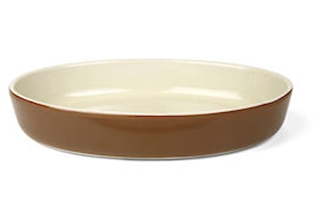 Vuoka Soikea 27x18cm ruskea/beige