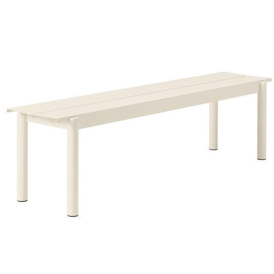 Linear teräspenkki 170 cm Valkoinen