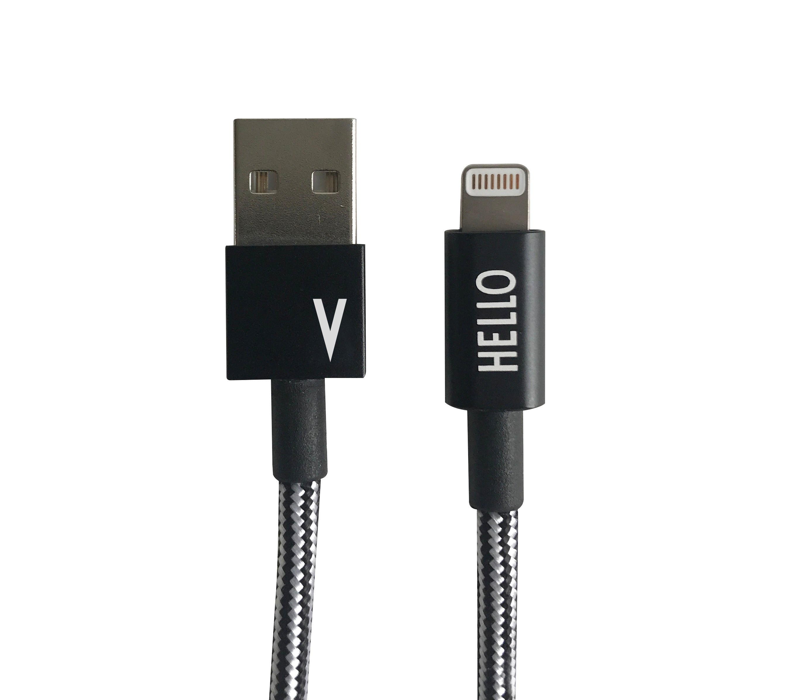 Design Letters - Lightning Cable 1 Meter V - Black (60201010V)