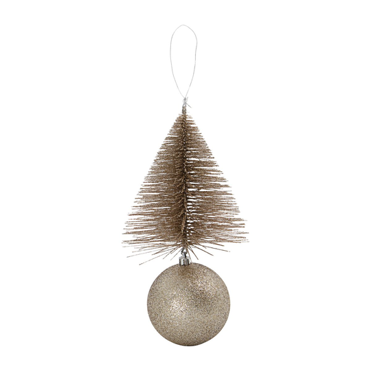 Tree & bell joulukoriste 23 cm Hiekka