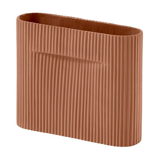 Ridge maljakko 16,5 cm Terracotta