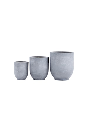 Kukkaruukku 3kpl Gard Ø 30x34 cm - Harmaa