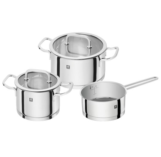 Zwilling Moment S -patasetti, 5 osaa Ruostumaton teräs-musta
