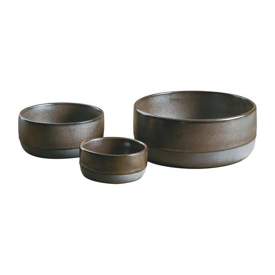 Raw kulho 3 osaa Metallic Brown