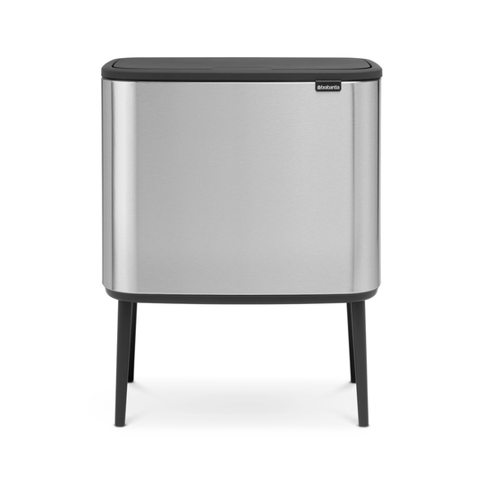Bo touch bin 11+23 litraa matta ruostumaton teräs
