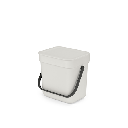 Jäteastia Sort & Go 3 L, Vaaleanharmaa
