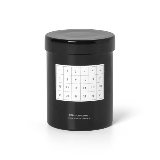 Christmas Calendar -tuoksukynttilä Musta
