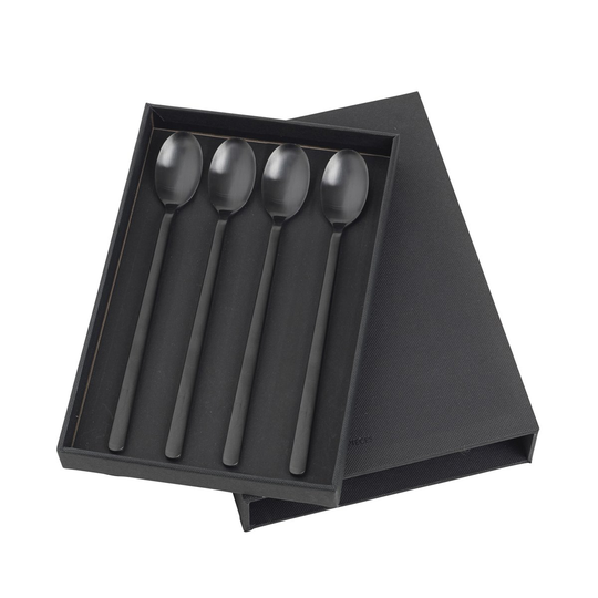 Hune pitkä lusikka, 4-pakkaus titanium mat black