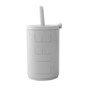 Design Letters - Travel life straw cup 330ml - Grey