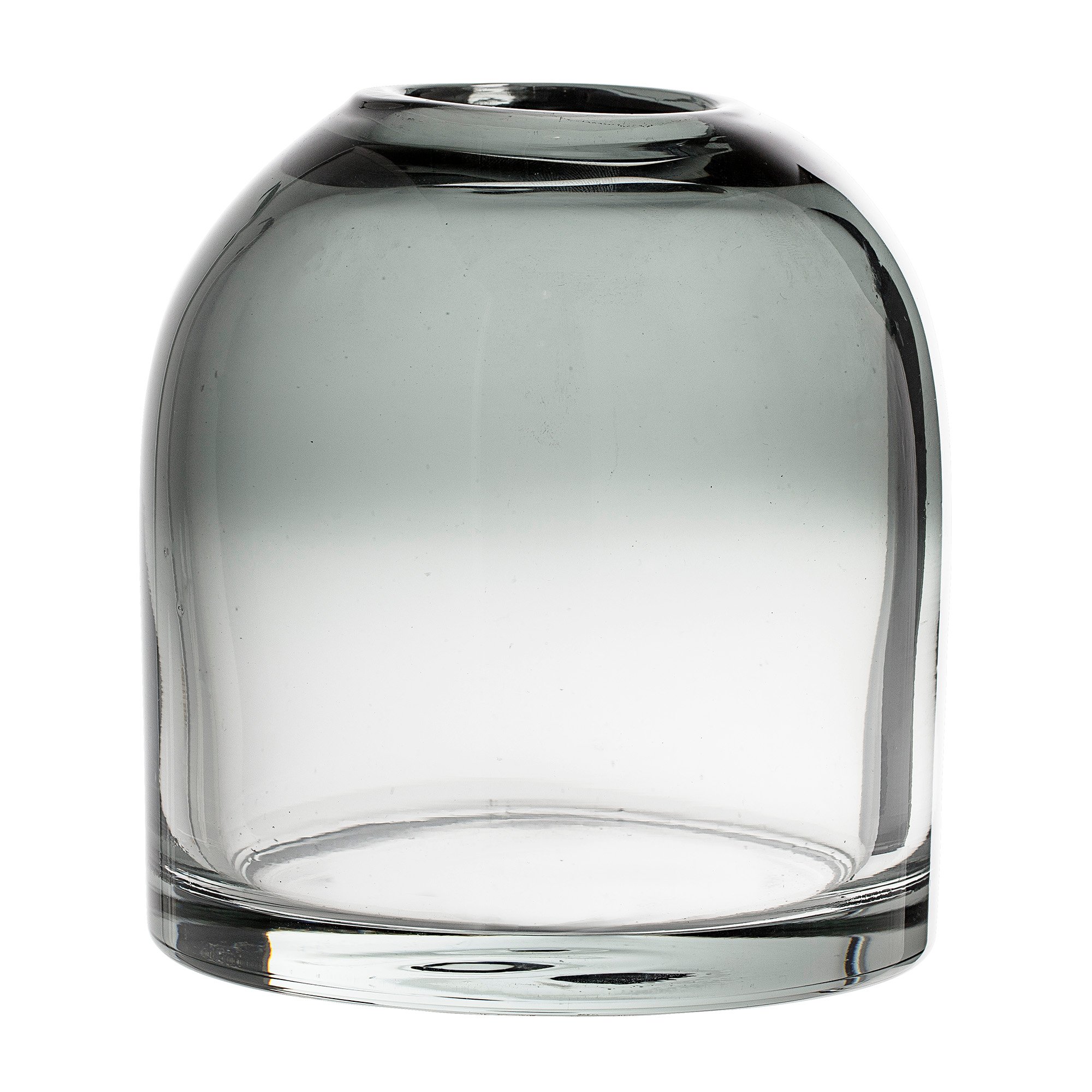 Bloomingville - Glass Vase Ø 12 cm - Grey (31409684)