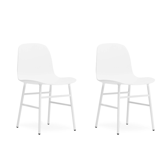 Form Chair tuoli metallijalat 2 pack valkoinen