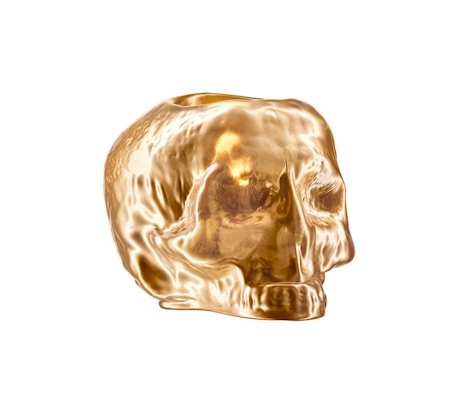 Kynttilälyhty Still Life Skull Kulta
