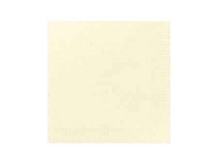 Servetti 3-kerroksinen 40x40cm vanilja (125)