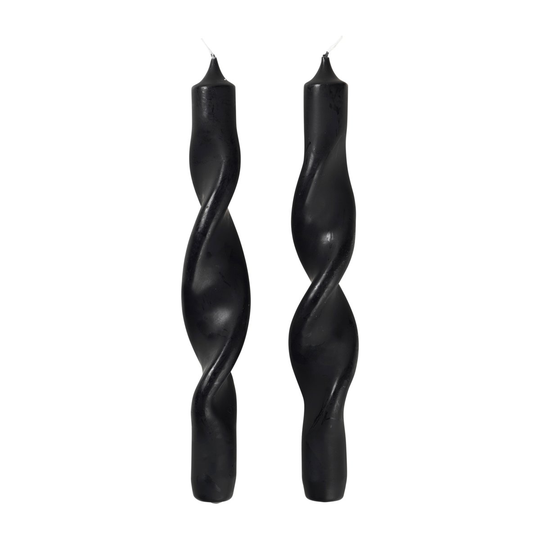 Twist twisted candles kierretty kynttilä 23 cm 2-pakkaus Simply black