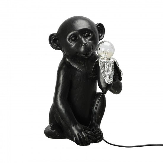 Banana Monkey pöytälamppu Musta