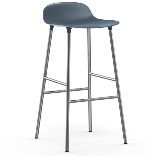 Form baarituoli kromatut jalat 75 cm Sininen