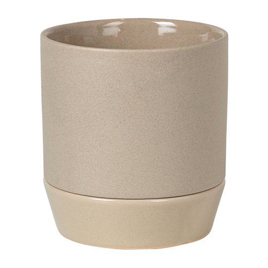 Denise ruukku aluslautasella Ø 14 cm Dove grey