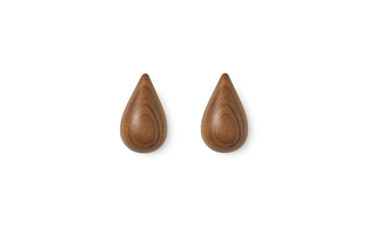 Normann Copenhagen - Dropit Hooks Set of 2 Small - Walnut (331560)