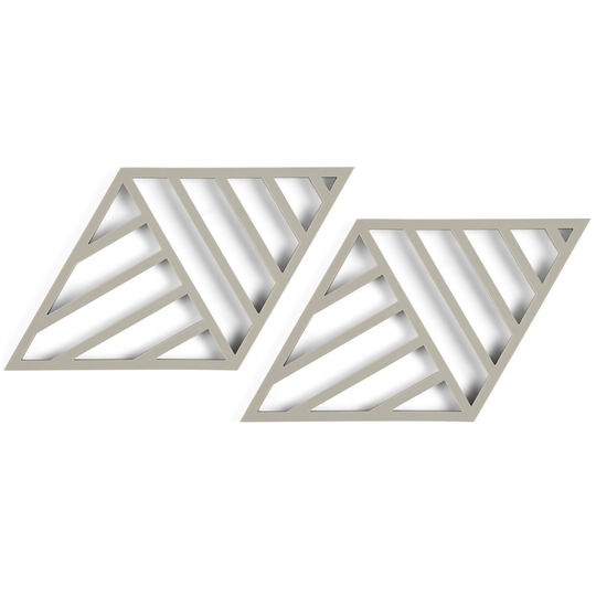 Zone Rhombus Lines -pöytätabletti, 2-pakkaus Mud