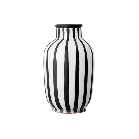 Schila maljakko terrakotta 44 cm Musta-valkoinen