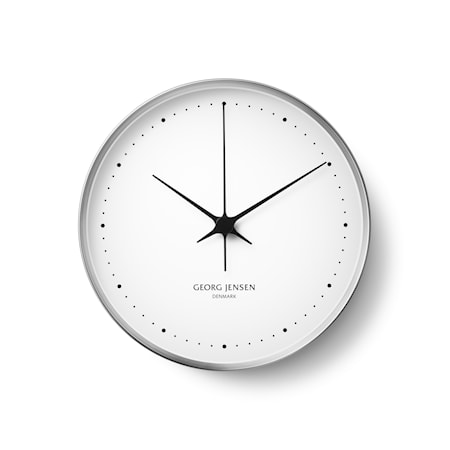 Henning Kuppiel Seinäkello 30cm Teräs/valkoinen