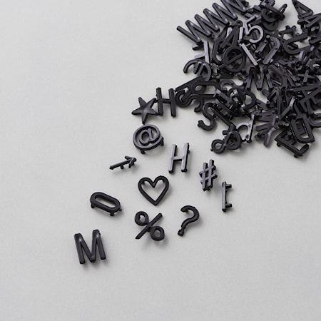 424 pcs. letters/numbers/signs, Black,