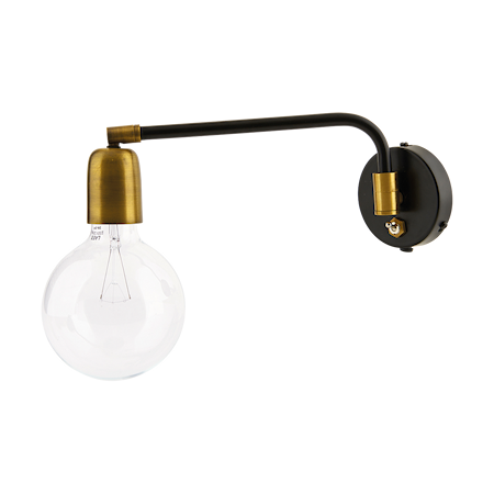 Molecular Seinävalaisin Musta/messinki 22 cm