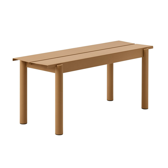 Linear teräspenkki 110 cm Burnt orange