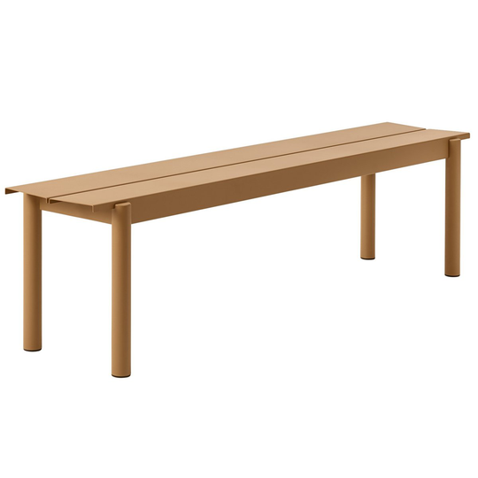 Linear teräspenkki 170 cm Burnt orange