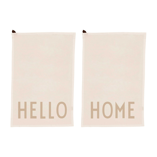 Design Letters keittiöpyyhe suosikki 2 osaa Hello-home-off white