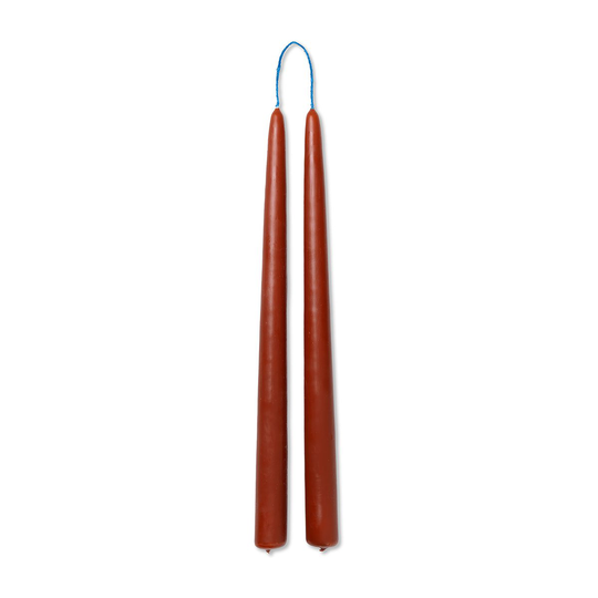 Dipped candles käsintehdyt kynttilät 30 cm 2-pack Rust