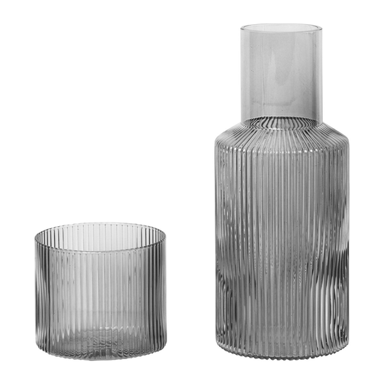 Ripple small karahvi setti smoked grey