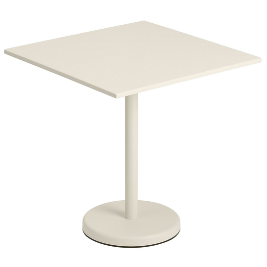 Linear teräspöytä 70x70 cm Off-white
