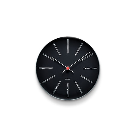 Arne Jacobsen Bankers Seinäkello 29 cm Musta