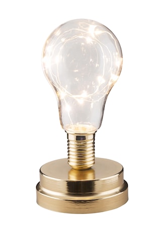 Lyhty LED-nauhalla Messinki 18 cm