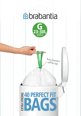 Roskapussi H 40/50L White
