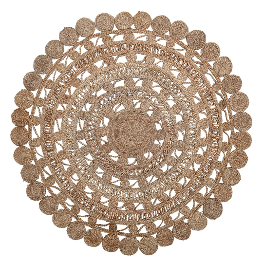 Bloomingville matto juuttia, Ø 120 cm Luonnonvärinen