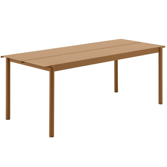 Linear teräspöytä 200 cm Burnt orange