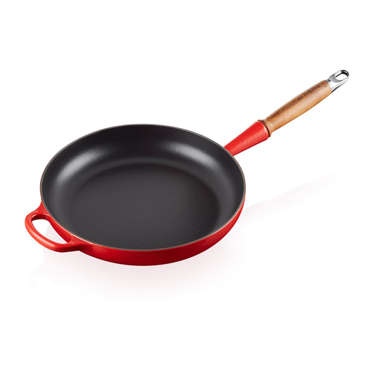 Le Creuset Signature -paistinpannu puukahvalla 28 cm Cerise