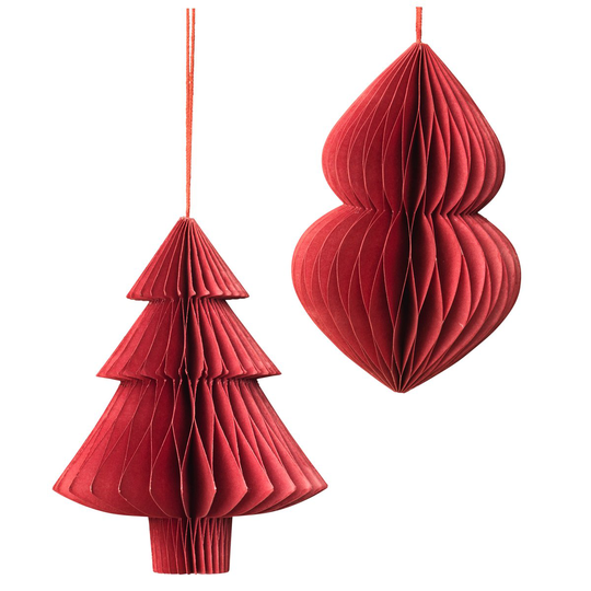 Christmas mix -joulukuusi-joulukoriste, 2-pakkaus Pompeian red