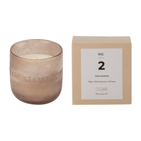 NO. 2 Green Gardenia -tuoksukynttilä 390 g + Lahjarasia