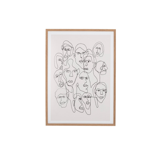 Chichi taulu kasvoilla tammikehys 52x72 cm