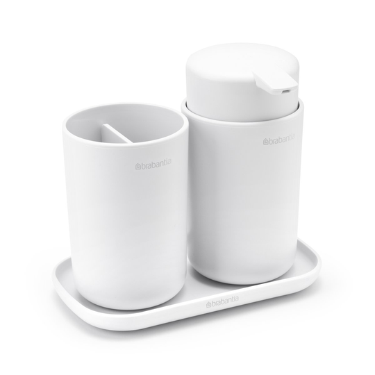 Brabantia käsienpesuallassetti, 3 osaa Valkoinen